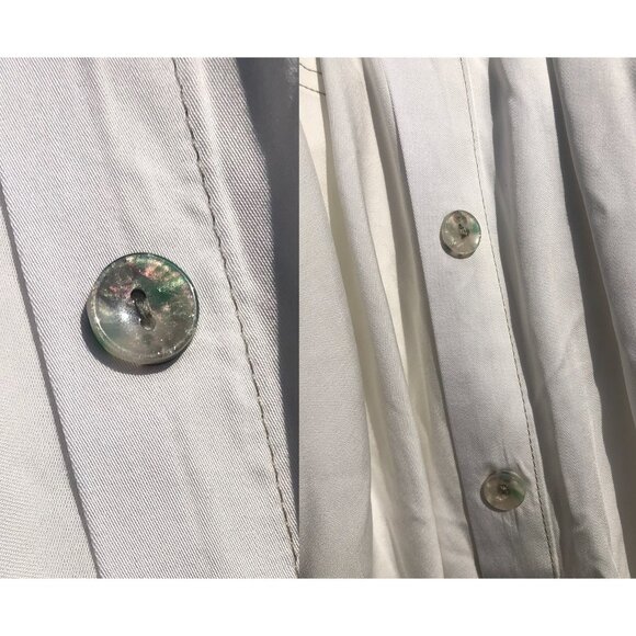 Ann Demeulemeester large white blouse boyfriend oversize silk button dow… - Picture 9 of 16